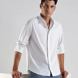 Calvin Klein Jeans Men Slim Fit Solid Spread Collar Cotton Formal Shirt-image-56