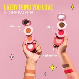 blue heaven Stack & Slay Multi Task Trio Countor, Blush & Highlighter For Face Makeup image 5