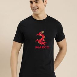 Enciger Men Printed Applique T-shirt-image-81