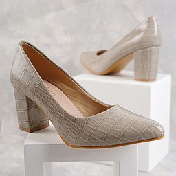 DressBerry Women Animal Skin Printed Block Heel Pumps-image-57