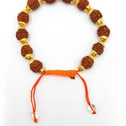 Divine souvenirs Unisex Gold-Plated Artificial Beaded Wraparound Bracelet-55