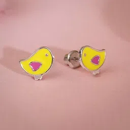GIVA Silver Rhodium-Plated Animal Shaped Studs Earrings-13