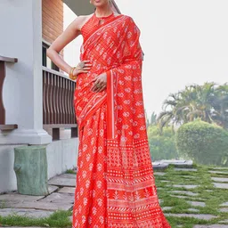 Mitera Abstract Printed Saree-image-8