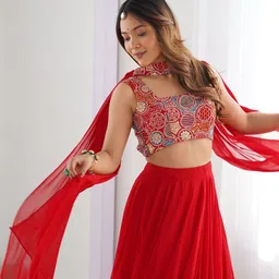 Yara Creation Embroidered Ready to Wear Lehenga & Blouse With Dupatta-picture-33