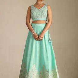 Soch Embellished Sequinned Ready to Wear Lehenga & Blouse With Dupatta image 3