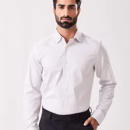MH&Y Men India Slim Fit Solid Spread Collar Cotton Formal Shirt-picture-6