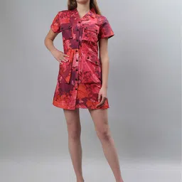 ETRAANA Floral Print Shirt Midi Dress-picture-47