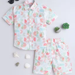 BAESD Boys Printed Short Sleeves Shirt With Shorts-51