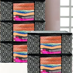 AMAK INC Black Fabric Multi-Utility Wardrobe Organisers-picture-26