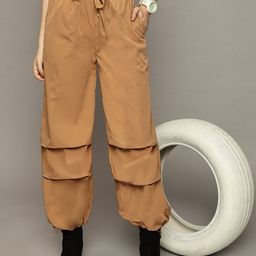 Roadster Women Solid Casual Parachute Trouser-image-33