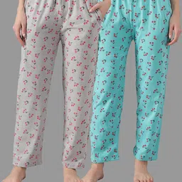 Women Pack Of 2 Relaxed-Fit Casual Wear Lounge Pants/Pyjama-image-83
