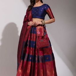 Payu Semi-Stitched Lehenga & Unstitched Blouse With Dupatta-picture-40