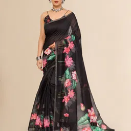 Moda Rapido Floral Zari Saree-image-22