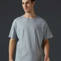 Supa Men Solid Round Neck Cotton T-shirt-image-85