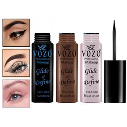 VOZO Set Of 3 Glide & Define Infusion Essential Liquid Eyeliner-5 ml Each-Shade- 04-06-11 image 3