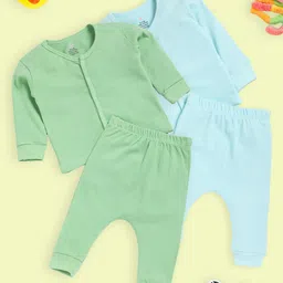 The Mom Store Kids Pack Of 2 Long Sleeves Pure Cotton Shirts With Pyjamas-image-70