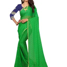 REDFISH Embellished Bollywood Chiffon Saree-picture-13