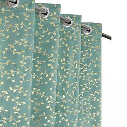 Myntra Elegant Homes Blue Velvet Window Curtain-picture-18