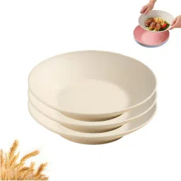 Wheat Straw Deep Dish Bowls, Stylish and Sustainable Tableware, Ideal for Family Rice Plates-14