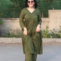 Rayon Women Kurti With Bottomwear-image-11