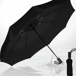 en,Women,Kids,Girls,Boys - 3 Fold with Auto Open and Close Umbrella (Black)_412 Umbrella-image-98