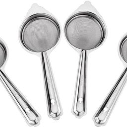 Steel Tea Strainer Pack of 4 – Fine Mesh Filter for Loose Leaf & Herbal Teas Strainer-image-84
