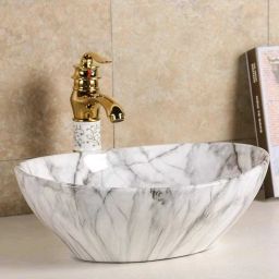 Premium Designer Ceramic Wash 16x13x5 BOAT 514 Table Top Basin-image-4