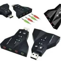 AlexVyan Original 3D 12 MBPS 7.1 Airplane Channel USB External Sound Card Audio Adapter With Mic - Compatible With Windows XP/ME/Vista/2000/Windows 7/Windows 8/ Windows 10/Server 2003/Linux/Mac-OS- Plug and Play Compatibility - Supports Virtual 3D Sound - Turn your Front USB Port of Desktop into Audio Input and Mic Airplane1 -2 Sound Card image 3