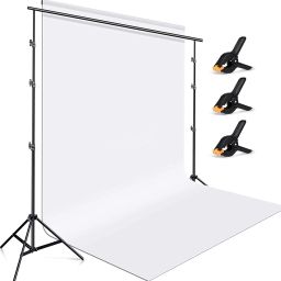 Hiffin 8X12Ft White Screen with 9X9Ft Background Support Stand Kit Reflector Reflector-17