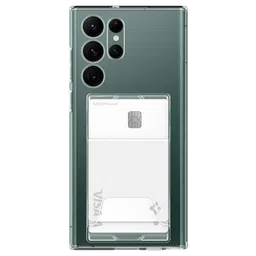 Spigen Crystal Slot Dual Soft TPU Back Cover for SAMSUNG Galaxy S22 Ultra 5G (Air Cushion Technology, Crystal Clear)-image-21