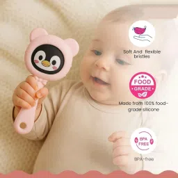 magic pebbles Silicone Rattle Teether | BPA-Free for Easy Teething | Jhunjuna 3 to 24 Months Teether image 5