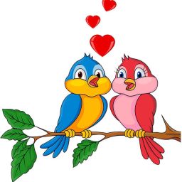 42 cm Modern Art Love Birds 354 Self Adhesive Sticker-image-35