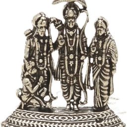 sri jagdamba pearls 8 Grams Ram Pariwar Silver Idol Decorative Showpiece - 3.048 cm-picture-48