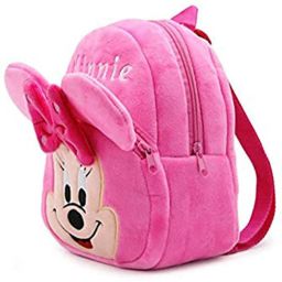 kids Bag Minnie Pink Plush Bag For Cute Kids 2-6 Years Plush Bag School Bag-image-2