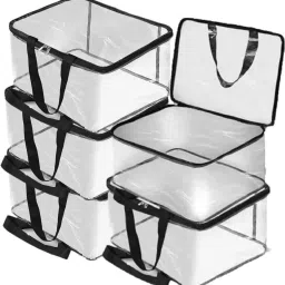 ByHayat Underbed Storage/ Space Saver (Black) Pack of 5 Poly-canvas Laundry Bag-image-13