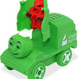 Thomas Train Engine Toy with Pull Along Vehicle for Kids (Green Pack of 1)-image-4