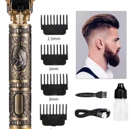 GETTRADE T9 Vintage USB Rechargeable Cordless Electric Beard Trimmer Hair Clippers G100 Trimmer 45 min Runtime 4 Length Settings-picture-19