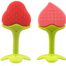 Silicone Fruit Shape 2 pcs Of Teething Soft Sensory Teether / Pacifier For Baby Teether-image-4
