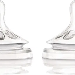 BPA-Free Natural Feeding Nipple for Newborns Babies Compatible with Philips Avent (Transparent) (Natural Feeding Nipple (Pack of 2, Medium) Variable Flow Nipple-picture-7