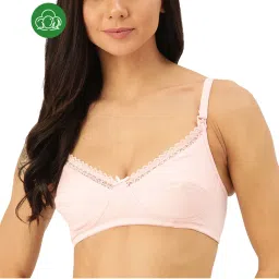 Inner Sense Women's Organic Cotton Antimicrobial Soft Nursing Bra - Pink-picture-14