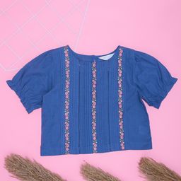 AKKRITI BY PANTALOONS Puff Sleeve Cotton Top-50