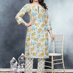 Sitanjali Women Regular Pure Cotton Kurta with Trousers & With Dupatta-picture-12