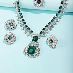 PUJVI Stone-Studded Jewellery Set-image-19