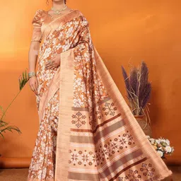 Lookmark Floral Printed Saree-image-72