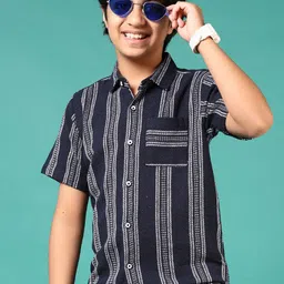 V-Mart Boys Opaque Striped Casual Shirt-34