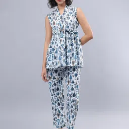 CORDSET Printed Pure Cotton Tunic & Trousers Co-Ords-picture-57