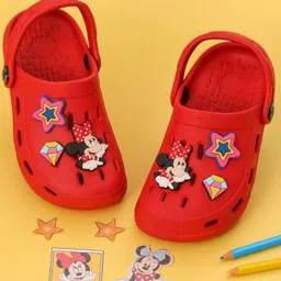 Disney By Yellow Bee Girl Rubber Clogs Flip-Flops With Charms-19