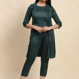 Ameeha Embellished Round Neck Top & Pant With Jacket Co-Ords-picture-48