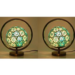 SOMIL Blue Glass Cylinder Table Lamps-image-76