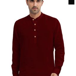 Yugnik Men Pack of 2 Mandarin Collar Pure Cotton Kurta-image-104